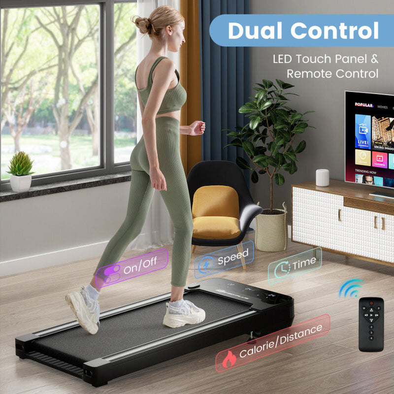 Under Desk Walking Pad Treadmill with Touchable LED Display