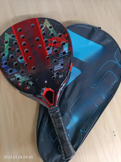 Padel Racket 3K/12K Carbon Fiber with EVA Memory Flex Foam Core