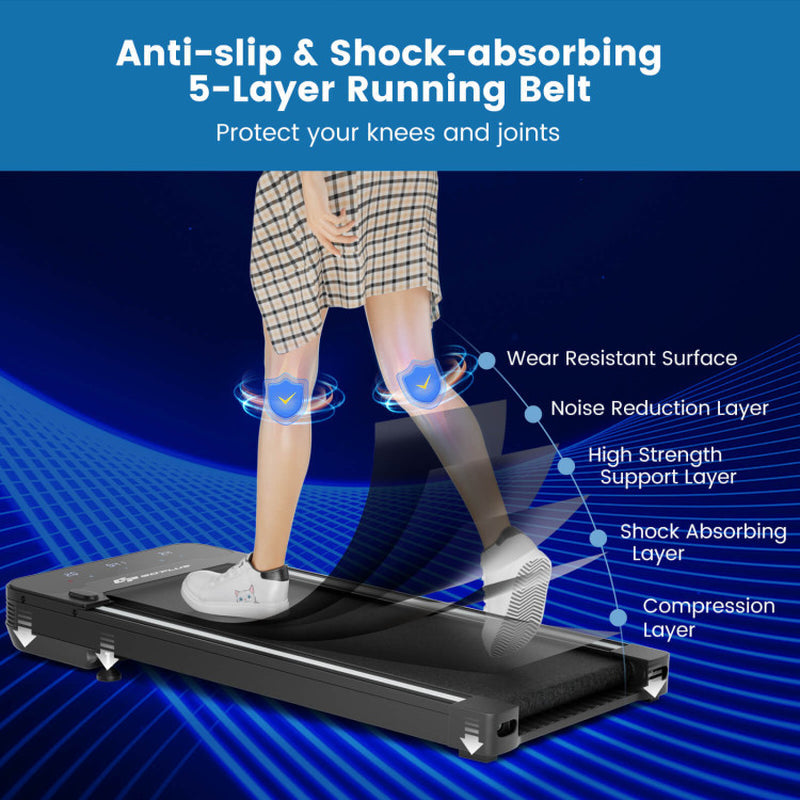 Under Desk Walking Pad Treadmill with Touchable LED Display